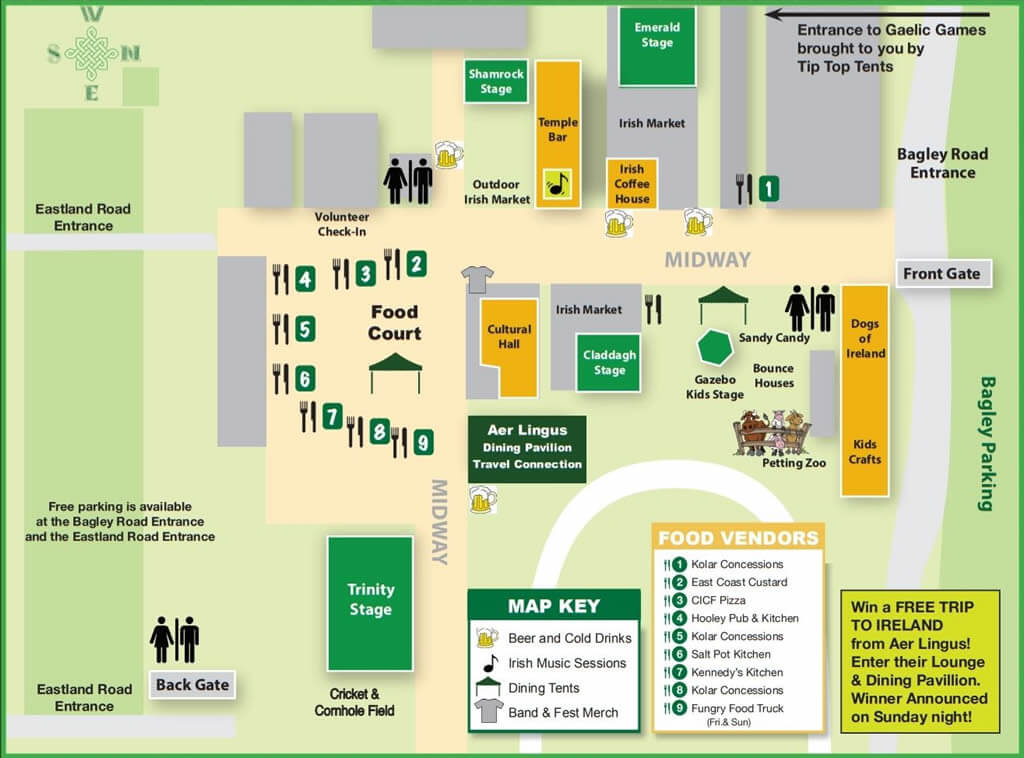 Festival Grounds Map Cleveland Irish Cultural Festival